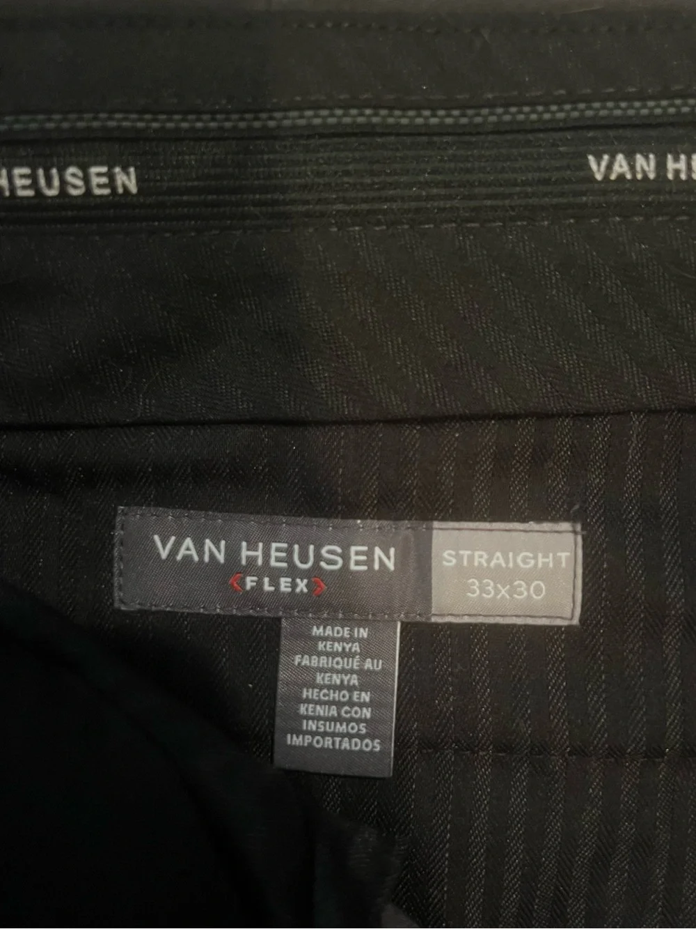 Van Heusen Black Men's Dress Pants - Classic Straight Fit